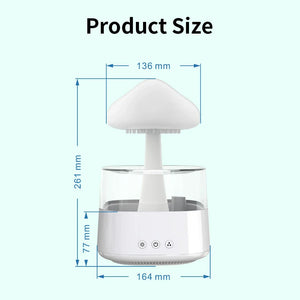Rain Cloud Humidifier Mist Maker Relaxing Raindrop Lamp For Oil Aroma Cloud Diffuser Mushroom Rain Humidifier